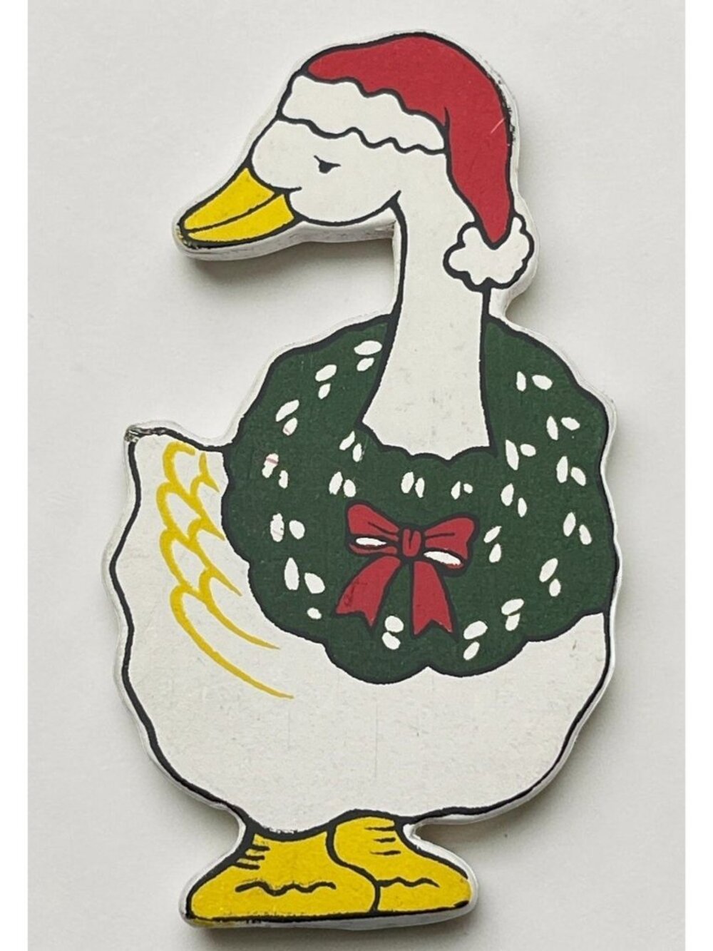 Holiday Goose Duck Fridge Magnet Christmas Wooden Rustic Country Decor